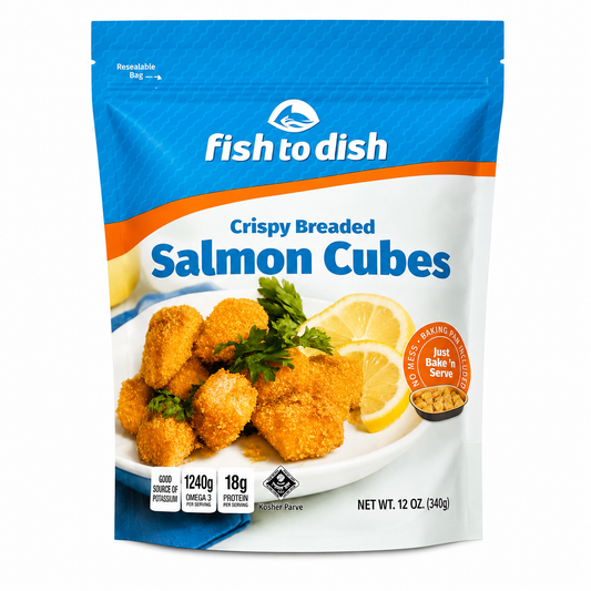 Breaded Salmon Cubes (Tray of 11-12)